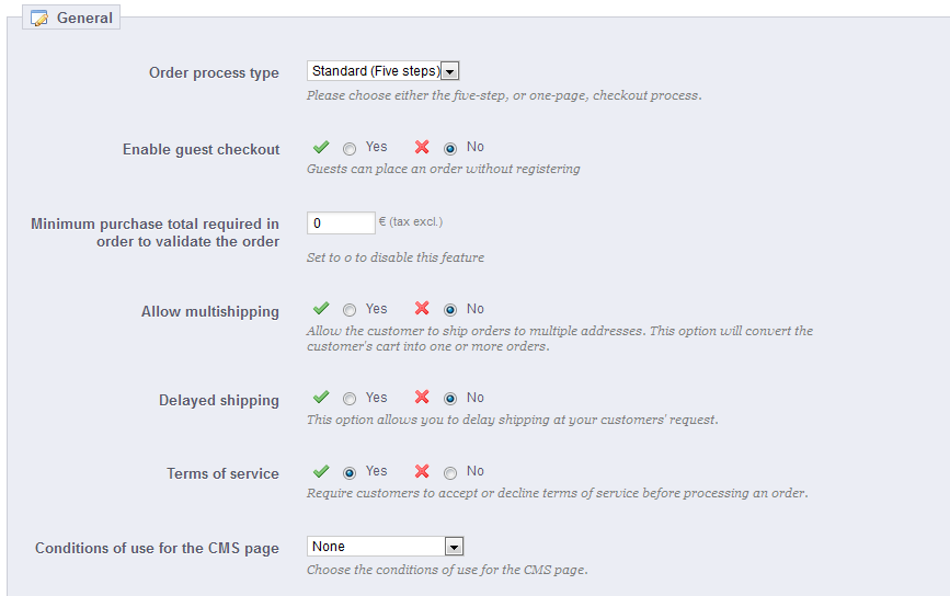 PrestaShop 1.5 > Understanding the Preferences > pref002-orderGeneral.png