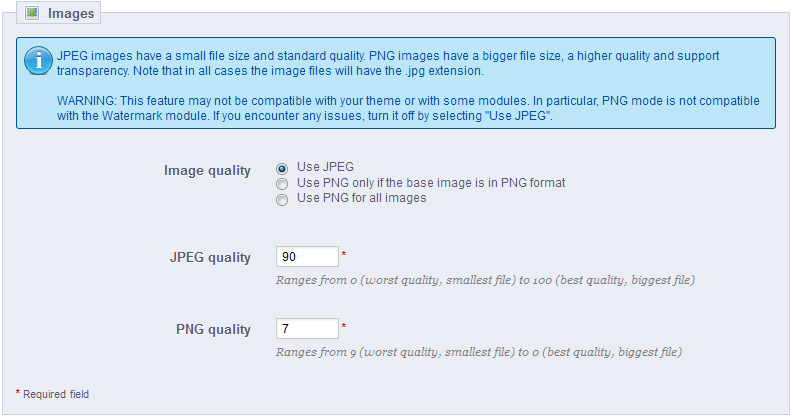 PrestaShop 1.5 > Understanding the Preferences > pref022-imagePreferences.png