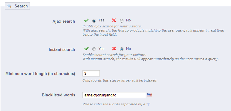 PrestaShop 1.5 > Understanding the Preferences > pref037-searchOptions.png