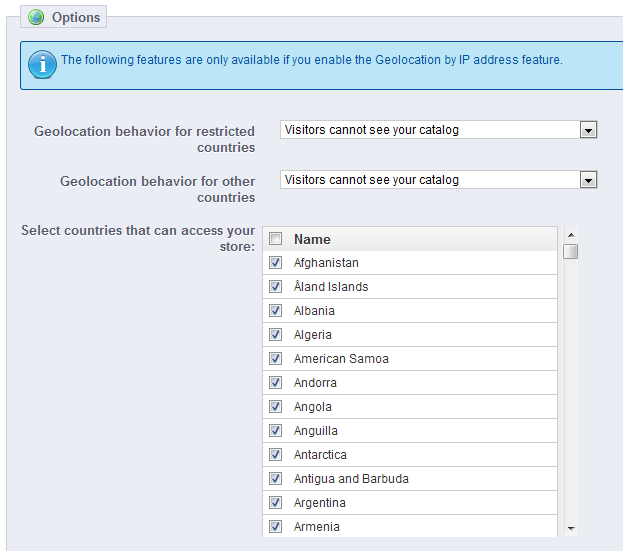 PrestaShop 1.5 > Understanding the Preferences > pref041-geolocOptions.png