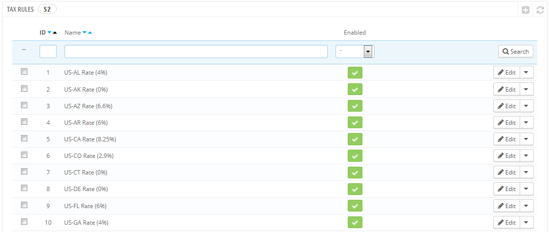 PrestaShop 1.6 > Tax Rules > loc020-taxRuleList-en.png