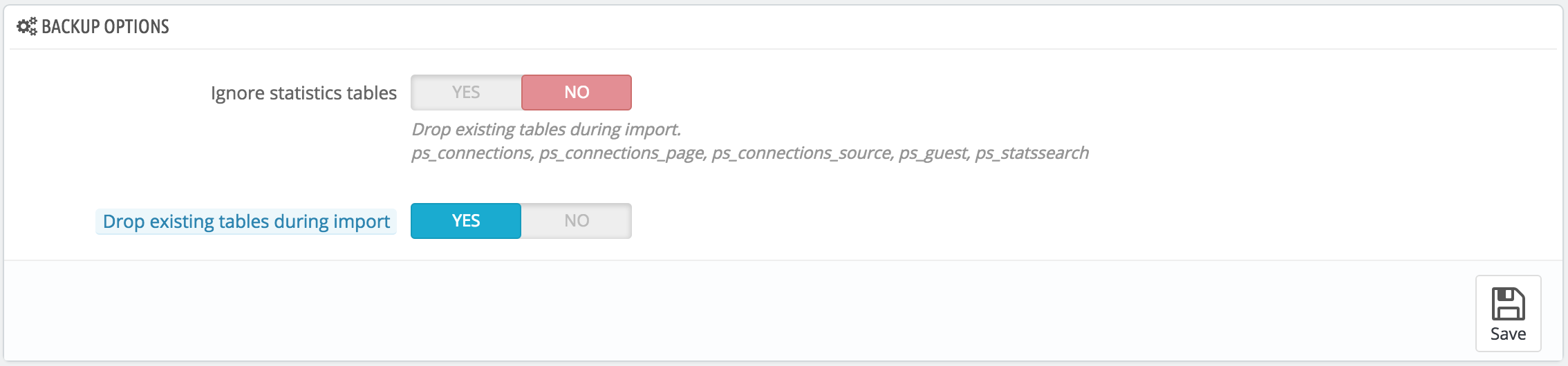 PrestaShop 1.6 > DB Backup > adv017-backupOptions-en161.png