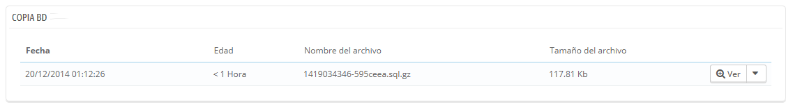 PrestaShop 1.7 > Copia de seguridad de la Base de Datos > parámetrosAvanzados016-CopiaSeguridad-es161.png